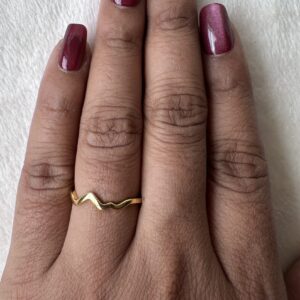 92.5 silver gold plated ring