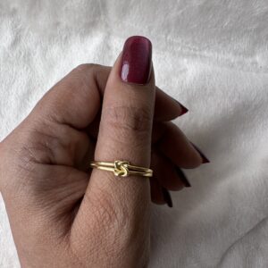 92.5 silver gold plated ring
