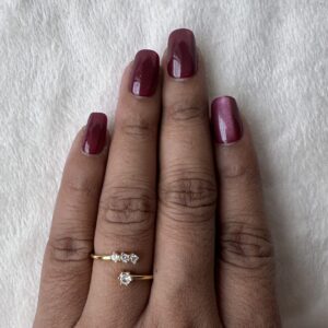 92.5 silver gold plated ring
