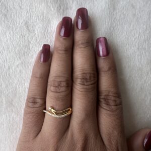 92.5 silver gold plated ring