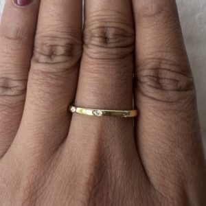 92.5 silver gold plated ring